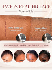 Zelaver 11×6 HD Lace Color Silky Straight Glueless Human Hair Wig
