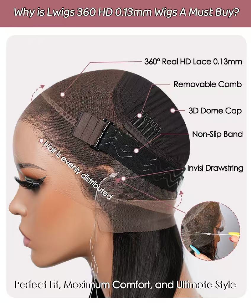 Zelaver 360 HD lace detail