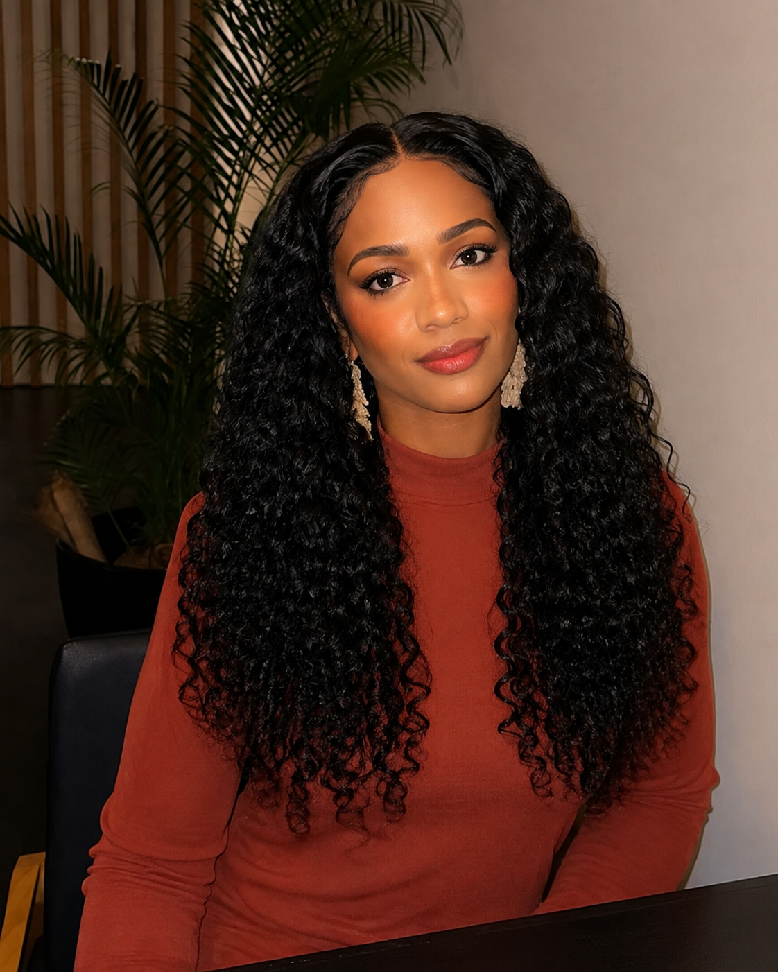 360 HD Lace Water Wave High Ponytail Glueless Human Hair Wig