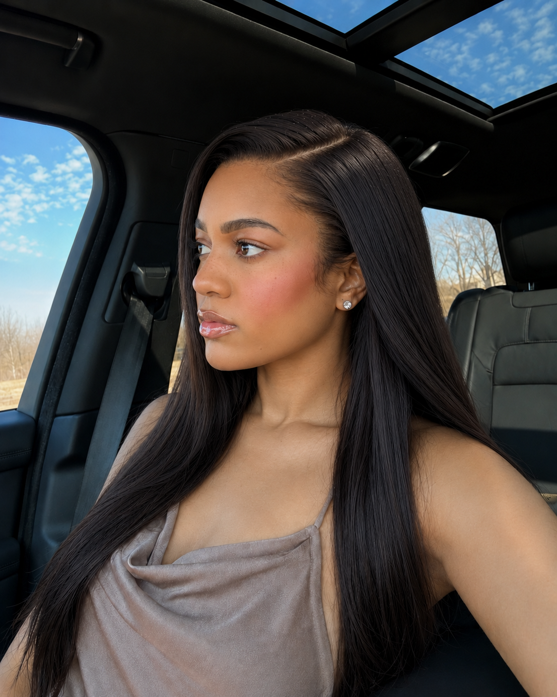 11×6 HD Lace Color Silky Straight Glueless Human Hair Wig