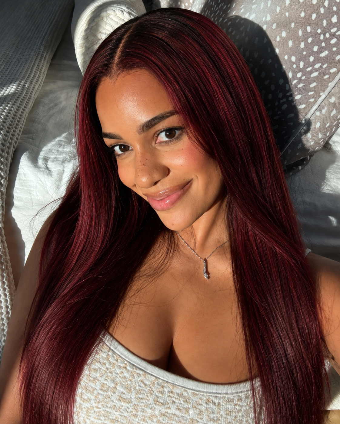 11×6 HD Lace Burgundy Ombre Silky Straight Glueless Human Hair Wig