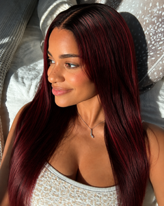 11×6 HD Lace Burgundy Ombre Silky Straight Glueless Human Hair Wig