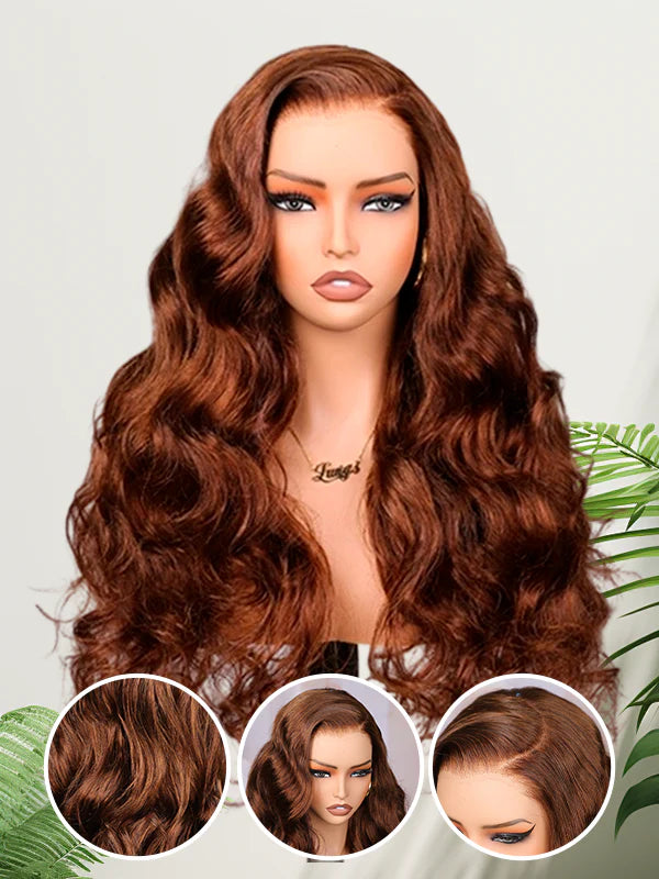 360 HD Lace Brown Body Wave Versatile Styling Human Hair Wig