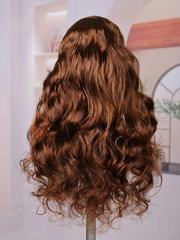 360 HD Lace Brown Body Wave Versatile Styling Human Hair Wig
