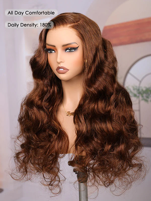 360 HD Lace Brown Body Wave Versatile Styling Human Hair Wig